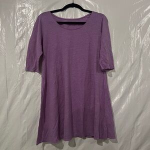 Eileen Fisher Lilac Linen Short Sleeve T-Shirt Size Medium